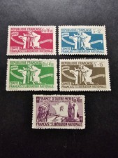 TIMBRE FRANCE LIBRE LIBÉRATION NATIONALE GUERRE SOLDAT N°1/5 NEUF ** LUXE MNH 