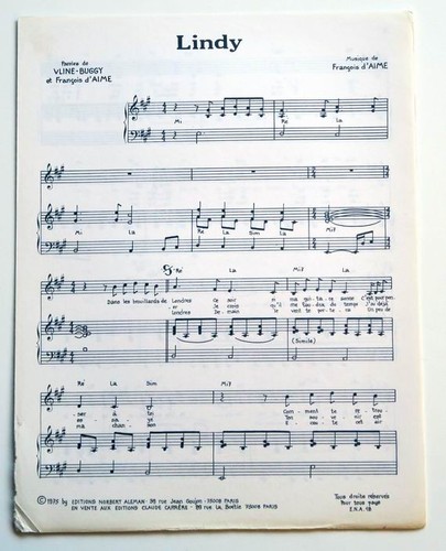 Partition vintage sheet music