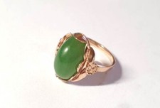 Charmante bague jade or 14