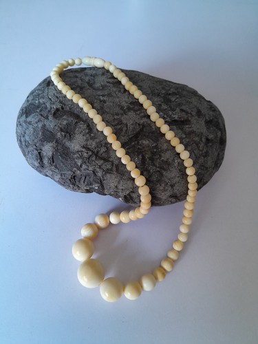 Collier écru bakélite - collier, en