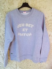 Sweat LACOSTE LIVE DEVANLAY Jeu Set et Match gris coton 4