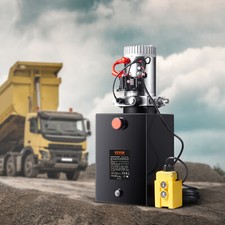 VEVOR Pompe Hydraulique DC 12V 19L Groupe Hydraulique Simple Effet Camion-Benne