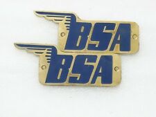 BSA A7 B31 M21 C11 Essence / Essence Réservoir Laiton/Bleu Badges (Paire)