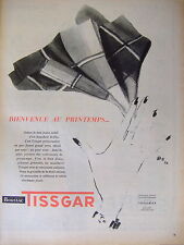 PUBLICITÉ TISSGAR BIENVENUE AU PRINTEMPS MOUCHOIR PUR JUMEL GRAND TEINT