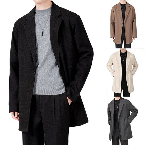 Hommes col italien manteau - col,