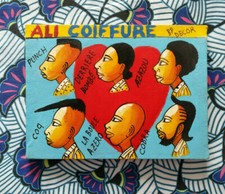 Ancienne Enseigne de Coiffeur Africain Barber Shop Peinture Art Afrique Original