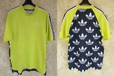 Maillot ADIDAS t-shirt TREFOIL jersey jaune bleu marine L