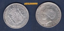 Espagne 5 Pesetas 1893 Alfonso