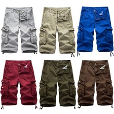 Short Décontracté 3/4 Long Pour Homme Taille Élastique Pantalon De /