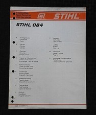 Catalogue De Pièces D'Origine STIHL 084 De Tronçonneuse