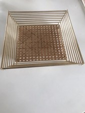 ( Dior Home ) Collection plateau carré plexiglas inclusion cannage 1970s