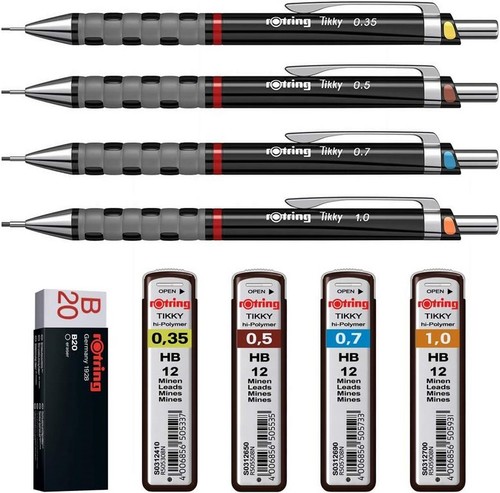 Neuf set rotring tikky - set, noir