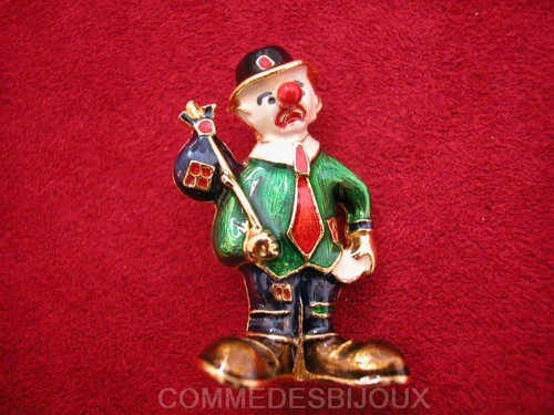 Broche vintage clown - vintage, au