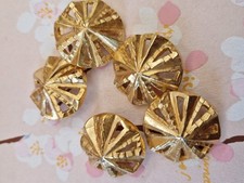 5 Boutons vintage Etoile 27 Mm métal doré lourd Couturier