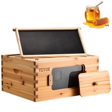VEVOR Kit ruche d'abeille Langstroth profonde 10 cadres avec fenêtres acrylique