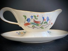 Rare Saucière Vintage Boch Frères (Keralux), Décor d'Oiseau