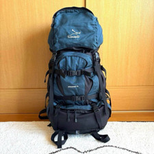 Sac à dos Aconcagua Patagonia 70L bleu foncé noir équipement de randonnée propre