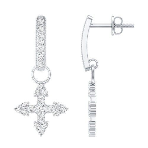Boucle oreille diamant - d’oreille,