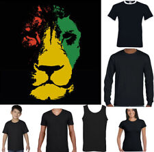 T-Shirt Reggae Hommes Jamaïque Drapeau Jamaïcain Rastafari Lion Rasta