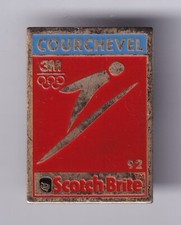 RARE PINS PIN'S .. OLYMPIQUE OLYMPIC ALBERTVILLE 1992 3M COURCHEVEL SAUT SKI ~25