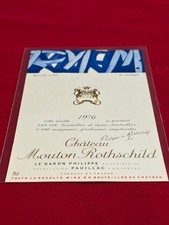 Etiquette vin Mouton Rothschild 1976 Bordeaux Pauillac spécimen - Voir ma liste