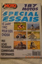 MOTO JOURNAL  1992. N°52 SPECIAL ESSAIS 187 TOUS TYPES DE MOTOS 138 PAGES