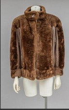 Veste Blouson Laine/Cuir Taille 40/42 Création du Meilleur Ouvrier de France