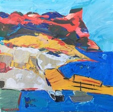 Superbe, ancienne vue de Cassis signé Savarese élève d' Ambrogiani, Ferrari.