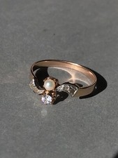 Bague ancienne xixe 18k - ancienne, 750
