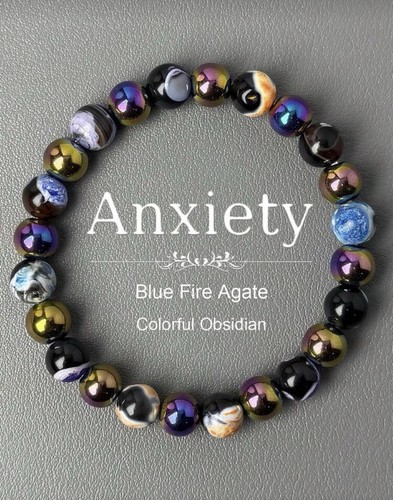 Bracelet pierre poli agate - bracelet, en