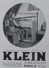 PUBLICITE KLEIN LE PIANO