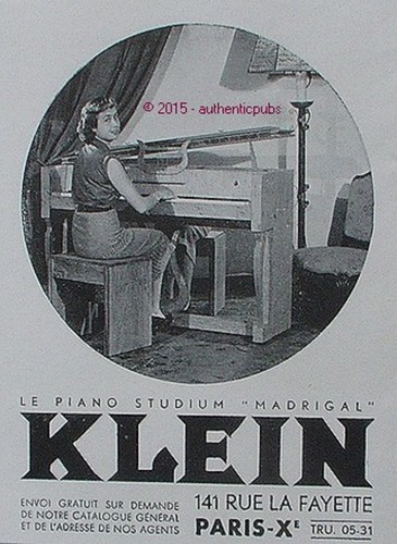 Publicite klein piano - klein,