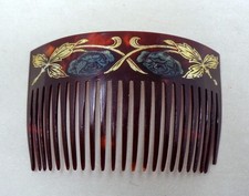 Superbe peigne à cheveux ancien en celluloid - 1930-40's ART DECO