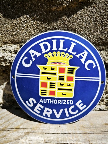 Plaque émaillée cadillac - émaillée,
