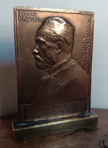 Plaque médaille bronze - bronze, sur