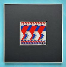 Otto Herbert Hajek Sérigraphie Aluminium 1978 Op art Cinétique Constructivisme
