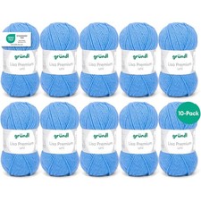 10 pelotes de laine - Bleu
