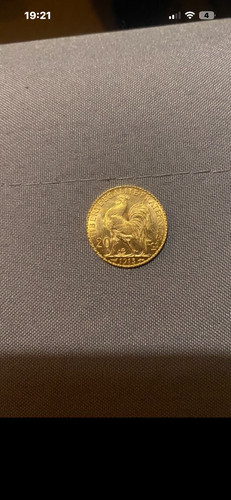 Pièce franc 22k - 20, or