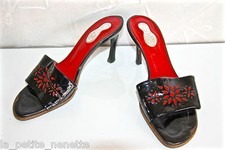 sandales escarpins cuir vernis