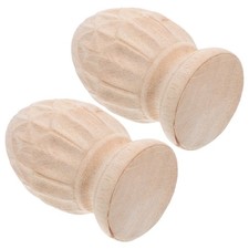  2 Pcs Chapiteaux D'escalier En Bois Sculpté Surmatelas De Meubles