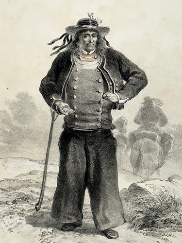 Homme pont abbe - l, lithographie