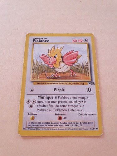 Carte pokemon piafabec 64 - carte, 62/64