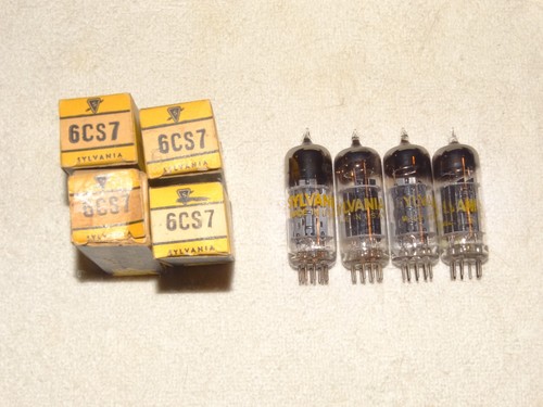 6cs7 sylvania tubes black - x,