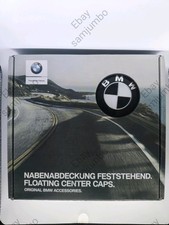 4 Original genuine BMW Floating Center Caps – Black Colors  - 68mm - 2455269