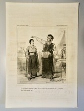 GAVARNI P.(1804-1866)-LITHO ORIG.CHARIVARI-IMPRESSIONS DE MENAGE 2E SERIE-N°2