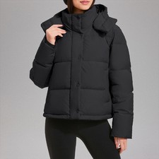 Duvet De Canard Blanc Mode Imperméable À L'eau Légère Chaude Capuche Doudoune