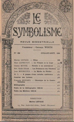Revue symbolisme 366 - symbolisme, n°366