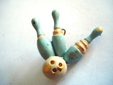 BROCHE VINTAGE BOULE BOWLING +