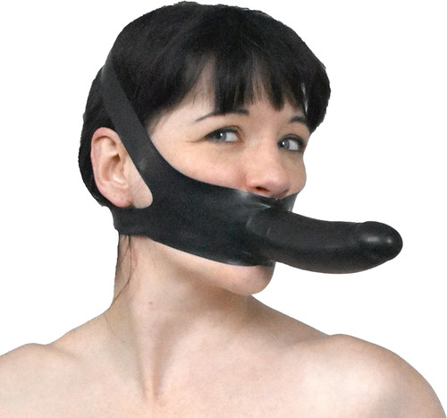 Bâillon latex avec gode - latex,