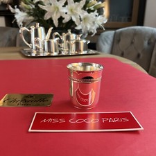 TIMBALE CHRISTOFLE  TORSADE  MÉTAL ARGENTÉ HT 7,5CM DIAMÈTR 6,5CM MÉTAL ARGENTÉ